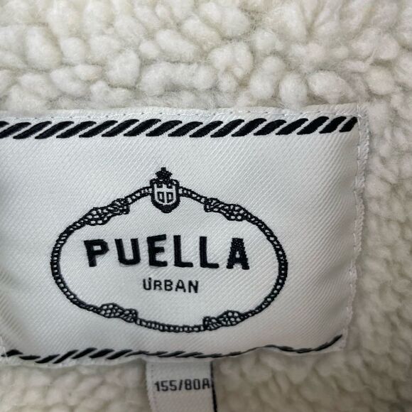 Anthro Puella Faux Shearling Lined Denim Jacket Size XS - Picture 5 of 6